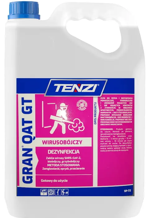 GRAN QAT GT WIRUSOBÓJCZY 5L DO DEZYNFEKCJI ZAMGŁAWIANIA