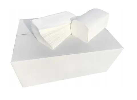 RĘCZNIK SKŁADANY BIAŁY ZZ CELULOZA DELIKATNY 25 cm x 23 cm