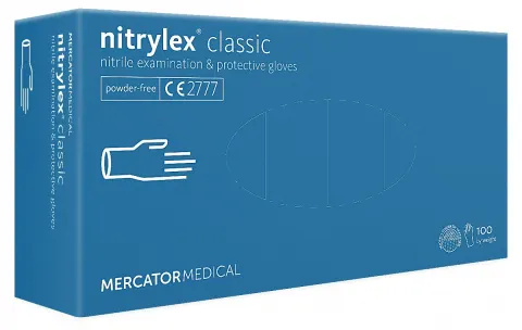 RĘKAWICE NITRYLEX CLASSIC VIOLET M 100 BEZPUDROWE NITRYLOWE