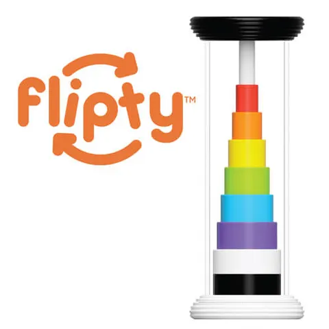 Flipty Obracanka Tęczowo-Kontrastowa 12 m+ Fat Brain Toy Co FA532-1