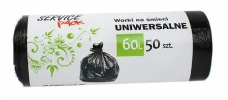 Worki na śmieci Stella Service Pack HDLD 60l 50szt czarne