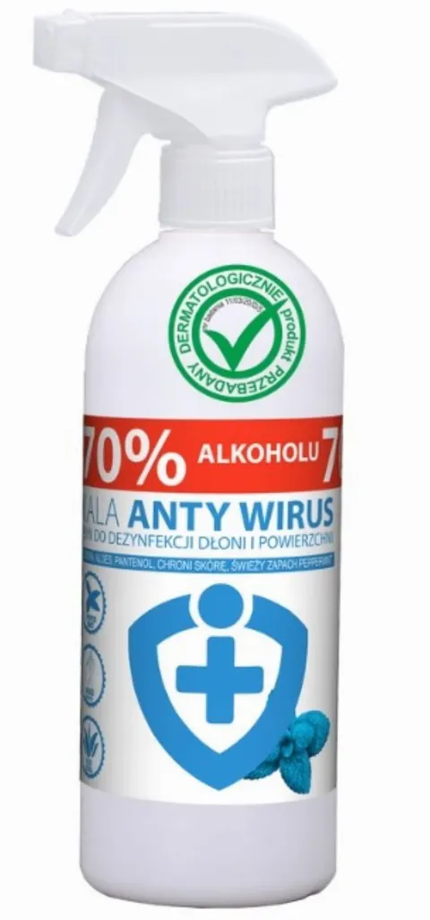 KALA AntyWirus 500ml płyn do dezynfekcji rąk i powierzchni bezzapachowy