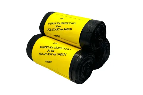 Worki na odpady HDPE 20l czarne 50szt.