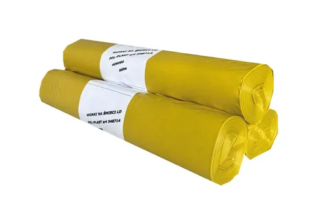 Worki na odpady LDPE 160l żółte 20szt