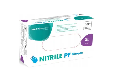 Rękawice nitrylowe niebieskie XL b/p 100szt Master Glove