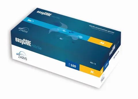 Rękawice nitrylowe niebieskie b/p M 8% EasyCare 100szt