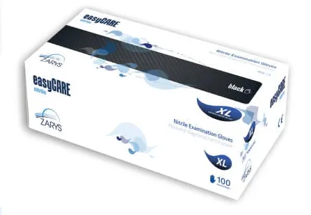 Rękawice nitrylowe czarne XL (100) 8% easyCARE