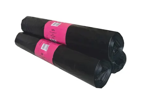 Worki na odpady LDPE 120l czarne 25szt 18mik