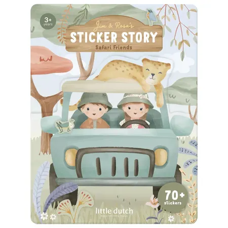 Little Dutch Książeczka z naklejkami - Safari