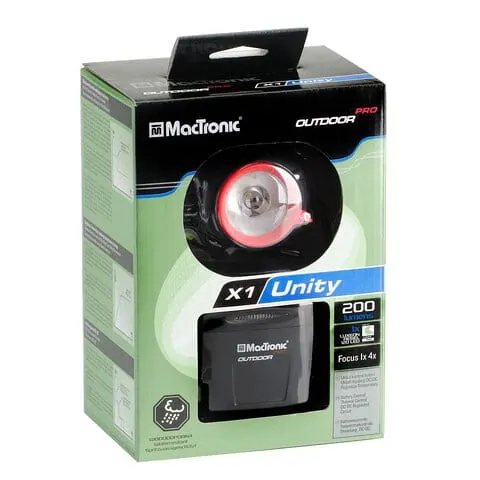 Latarka czołowa X-1 UNITY, 200lm,zasilanie: 4xAA,focus 1x,4x,Mactronic