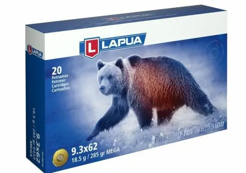 AMUNICJA LAPUA 9,3X62, MEGA 18.5G/285GR