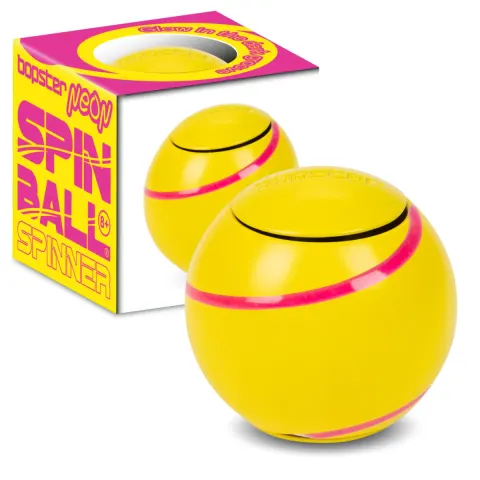 bopster Spin Ball Spinner – Hipnotyzująca Kulka Antystresowa NEON żółta 8+