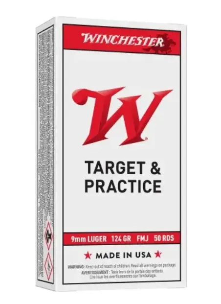 AMUNICJA KULA WINCHESTER 9mm LUGER FMJ, SUPER-X, 8G/124GR