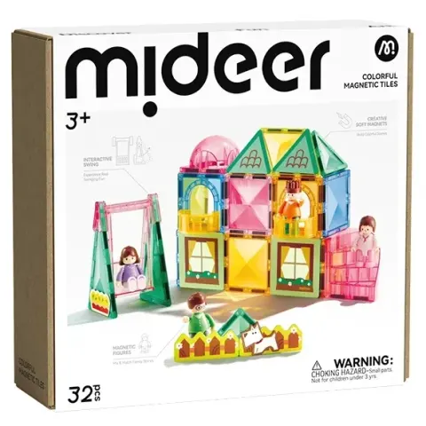 Klocki magnetyczne mideer - Rodzina (32 el.)