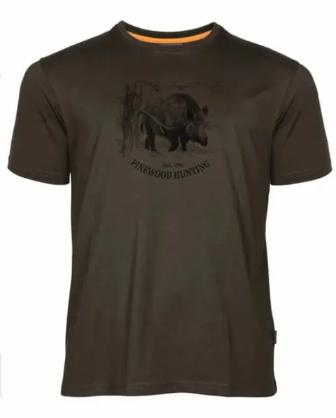 T-SHIRT PINEWOOD Wild Boar / 5451 SUEDE BROWN -S