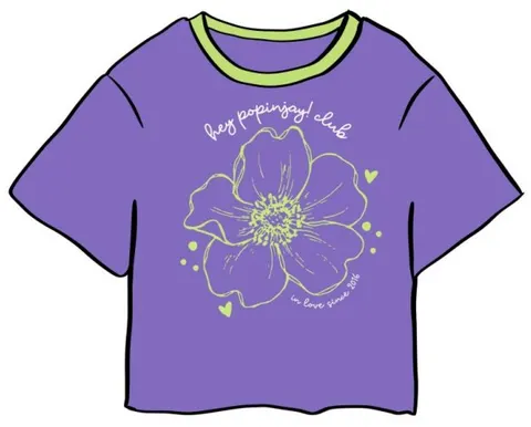 T-shirt Holiday Purple Lime Hey Popinjay!