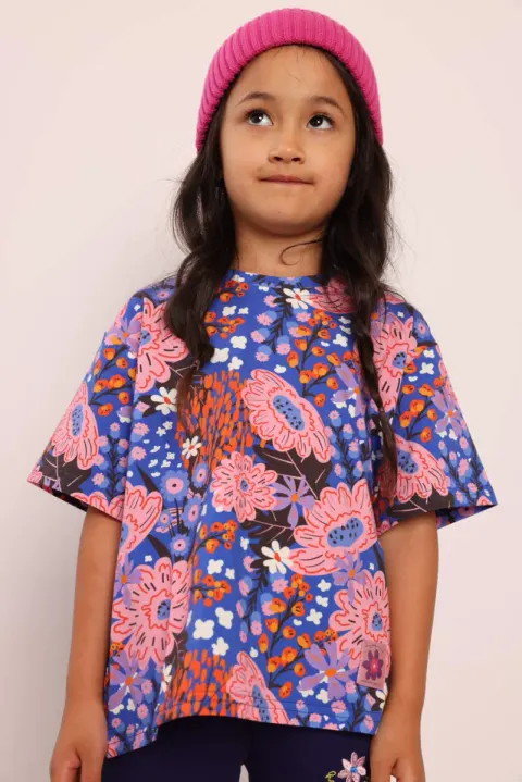 T-shirt Holiday Wildflower Blue Hey Popinjay!