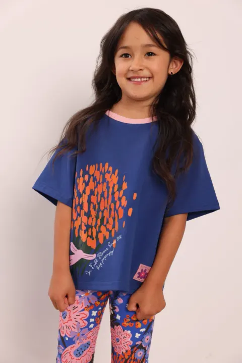 T-shirt Holiday Orange Bloom Hey Popinjay!