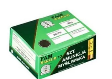 Nabój myśliwski śrut FAM PIONKI .20/76 ZAT.32G MAG 2