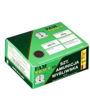 Nabój myśliwski śrut FAM PIONKI .20/76 ZAT 32G MAG 0