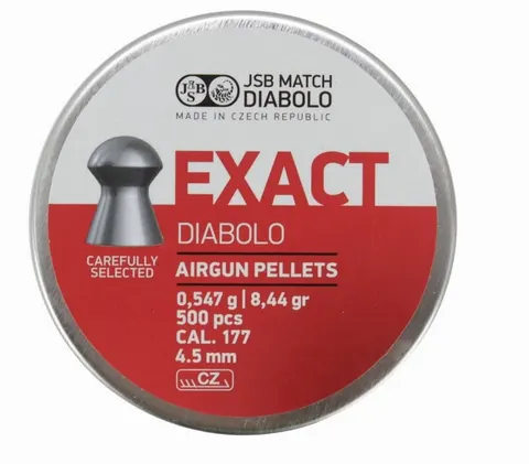 Śrut JSB EXACT DIABOLO kal.4,50 /500, 1op=500szt, 0,547G/8,44gr,