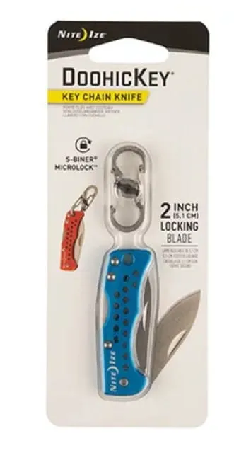 NITE IZE -Brelok z nożem składanym DoohicKey KMTK-R7 / niebieski,pomarańcz