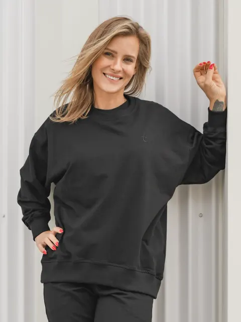Bluza damska Over Czarna TUSS
