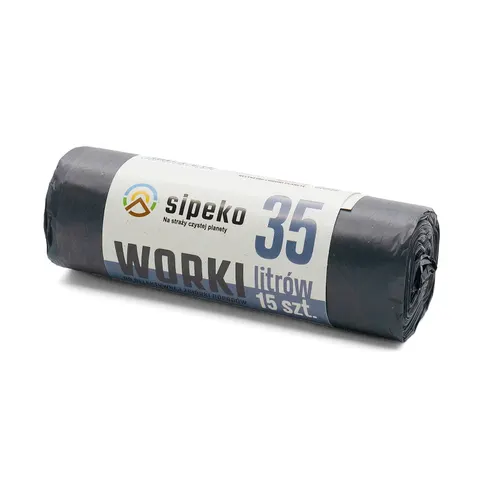 Worki na odpady 35l czarne LDPE a'15 szt