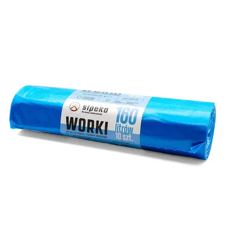 Worki na odpady 160l niebieskie LDPE a'10 szt