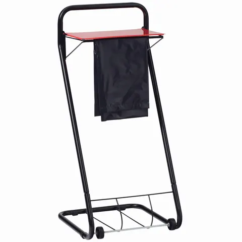 Stojak na worek na śmieci 125 l, czarny metal
