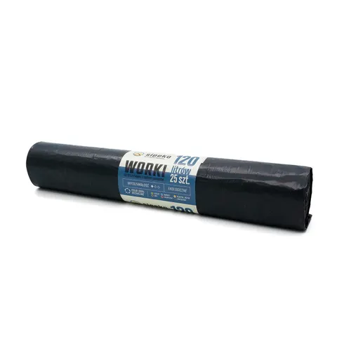 Worki na odpady 120l czarne LDPE a'25 szt Strong
