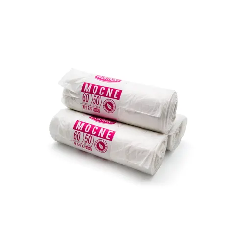 Worki na odpady 60l białe HDPE a'50 szt