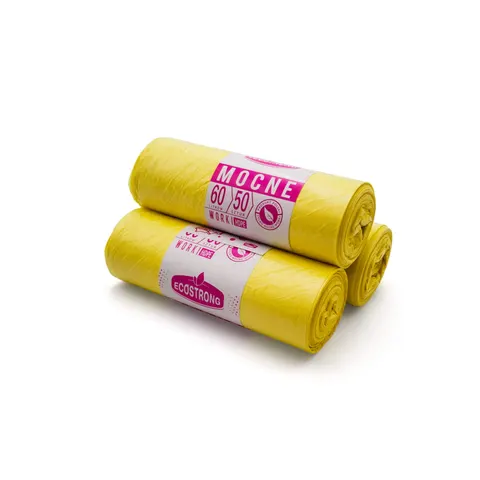 Worki na odpady 60l żółte HDPE a'50 szt