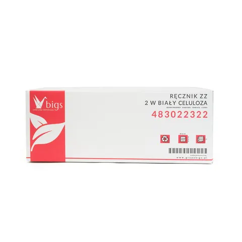 Ręcznik ZZ celuloza, 2w. klejony 23x22 3000 szt.