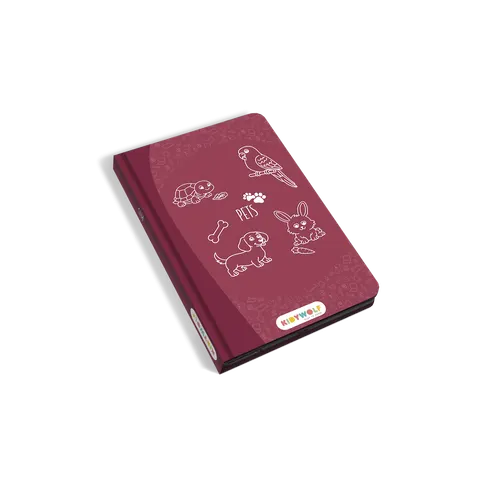 Tablet do rysowania BORDOWY pets 4 lata+ KIDYWOLF KIDYDRAW-MINI-PET