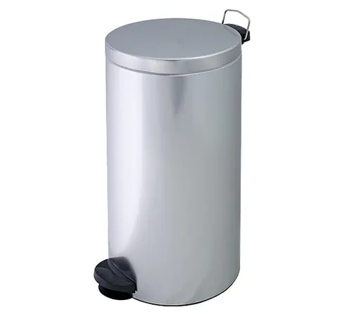 Kosz nierdzewny satynowy z pedałem, poj. 30 l.