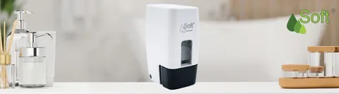 Dozownik Soft do mydła w płynie 0,5l biały ABS