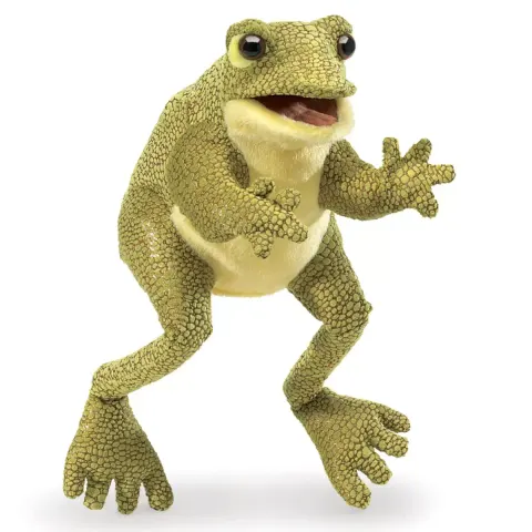 Pacynka Żaba Funny Frog z ruchomym pyszczkiem 30 cm Folkmanis 3033