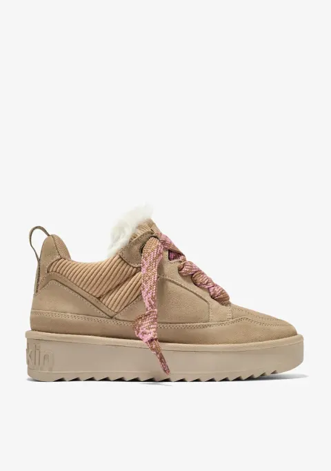 Damskie sneakersy ocieplane Nordic Snk Sand na platformie D.Franklin