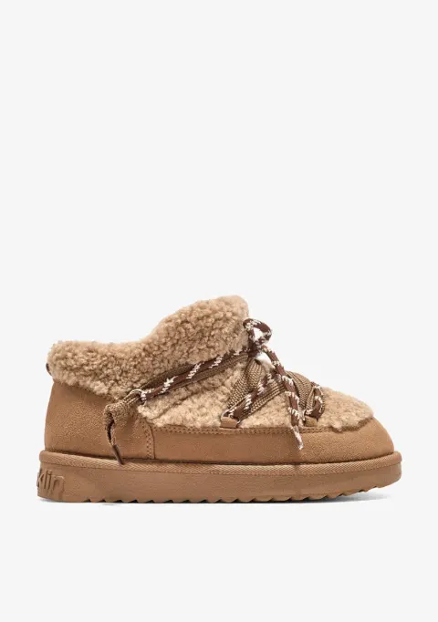Damskie buty ocieplane Nordic Lite Sherpa Camel D.Franklin