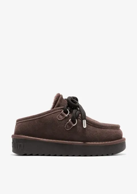 Damskie klapki ocieplane Nordic Clog Choco D.Franklin