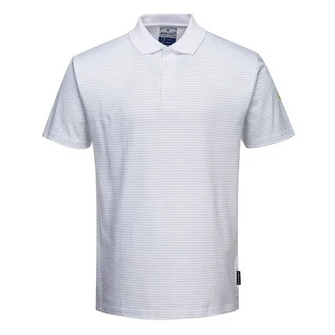 Antystatyczna koszulka Polo ESD White