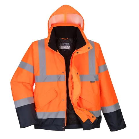 Dwukolorowa kurtka ostrzegawcza Bomber Orange/Navy