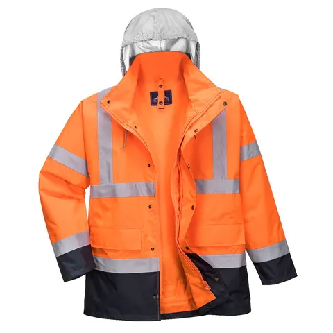 Dwukolorowa kurtka ostrzegawcza 4 w 1 Orange/Navy