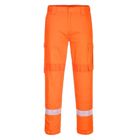 Lekkie spodnie trudnopalne z panelami Stretch Orange