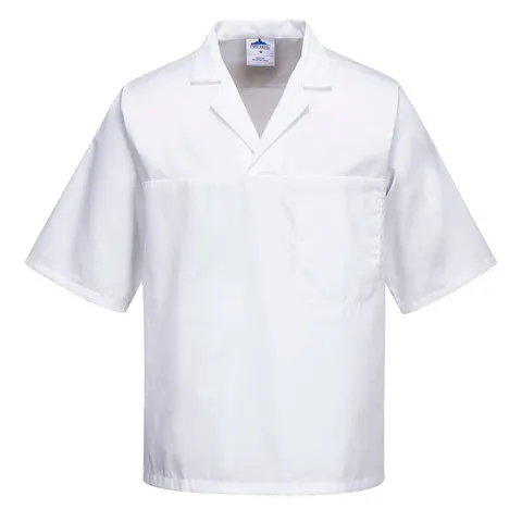 Bluza piekarza z krótkimi rękawami White