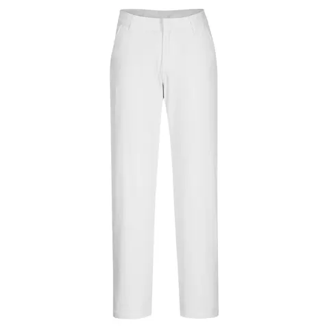 Elastyczne spodnie robocze damskie Chino Slim White