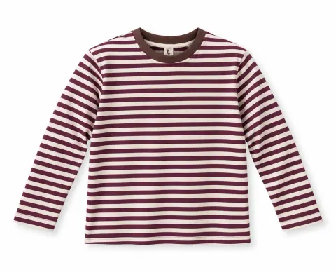 Longsleeve damski oversize w paski Bordo TUSS