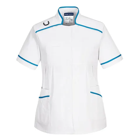 Medyczna tunika ciążowa White/Aqua