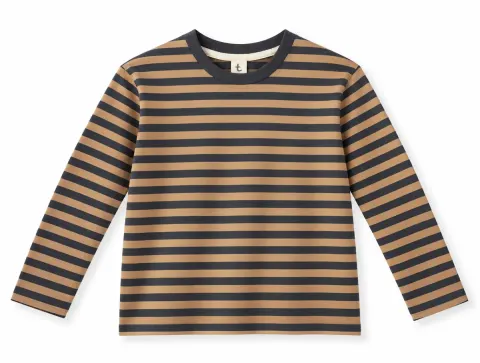 Longsleeve damski oversize w paski Carmel Grafit TUSS